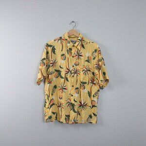 Reyn Spooner Hawaiian Traditionals Men's M Dress Shirt Rayon Tropical Vtg 208